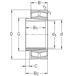 Bearing 239/670-K-MB-W33+AH39/670 NKE