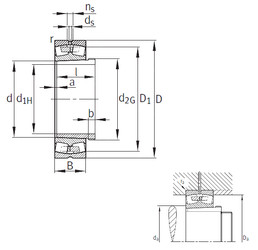 Bearing 24176-B-K30+AH24176 FAG