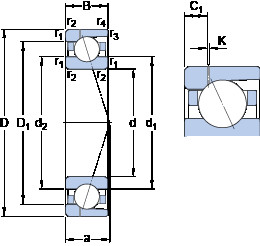 Bearing 7034 CD/P4AH1 SKF