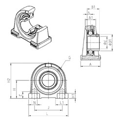 Bearing USPA201 SNR