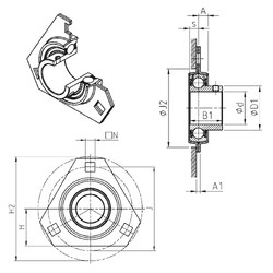 Bearing USPFT205 SNR